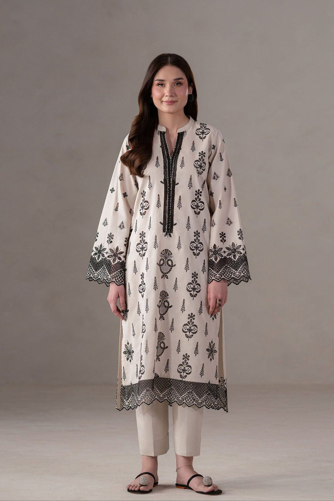 Akbar Aslam | Pret Lawn | Slate - by - Libasekhas UK - Registered Vendor of : Hoorain Designer Wear - 100% Original Designer Dresss