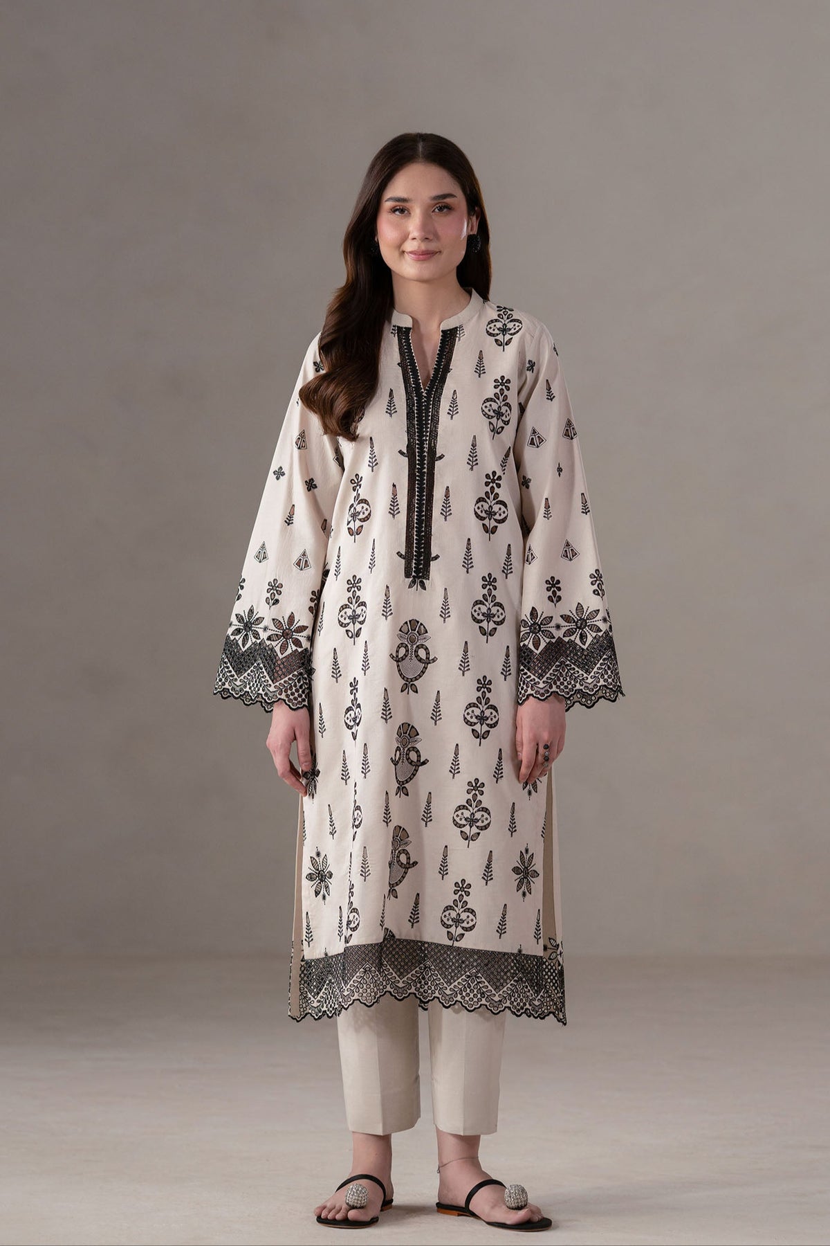 Akbar Aslam | Pret Lawn | Slate - by - Libasekhas UK - Registered Vendor of : Hoorain Designer Wear - 100% Original Designer Dresss