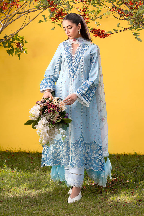 Sardinia | Cocktail Luxury Lawn | BLUEBELLS - by - Libasekhas UK - Registered Vendor of : Sardinia - 100% Original Designer Dresss