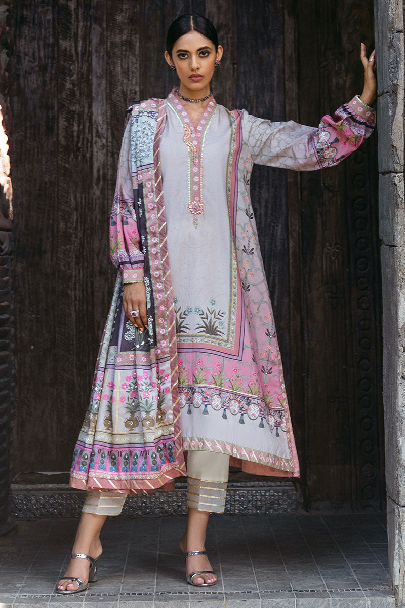 Mushq | Nirvana Silk Edit |  Pewter - by - Libasekhas UK - Registered Vendor of : Mushq - 100% Original Designer Dresss