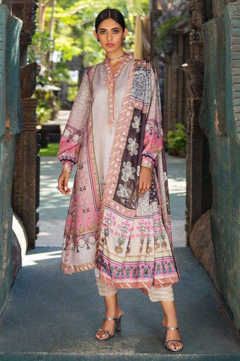 Mushq | Nirvana Silk Edit |  Pewter - by - Libasekhas UK - Registered Vendor of : Mushq - 100% Original Designer Dresss