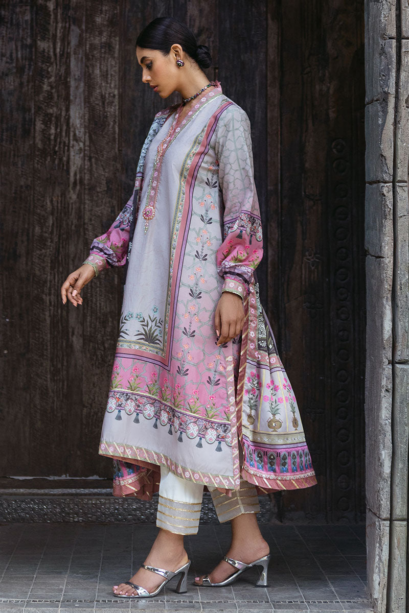 Mushq | Nirvana Silk Edit |  Pewter - by - Libasekhas UK - Registered Vendor of : Mushq - 100% Original Designer Dresss