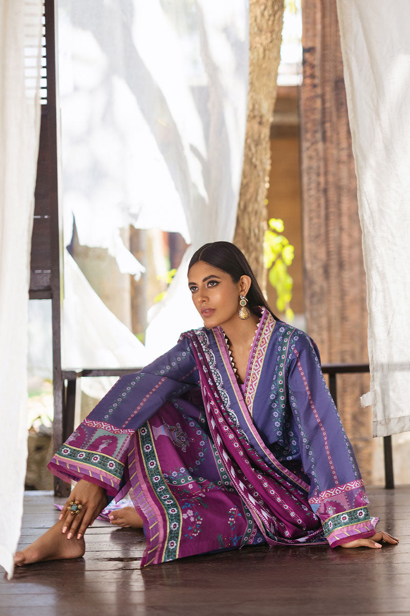 Mushq | Nirvana Silk Edit |  Indigo - by - Libasekhas UK - Registered Vendor of : Mushq - 100% Original Designer Dresss