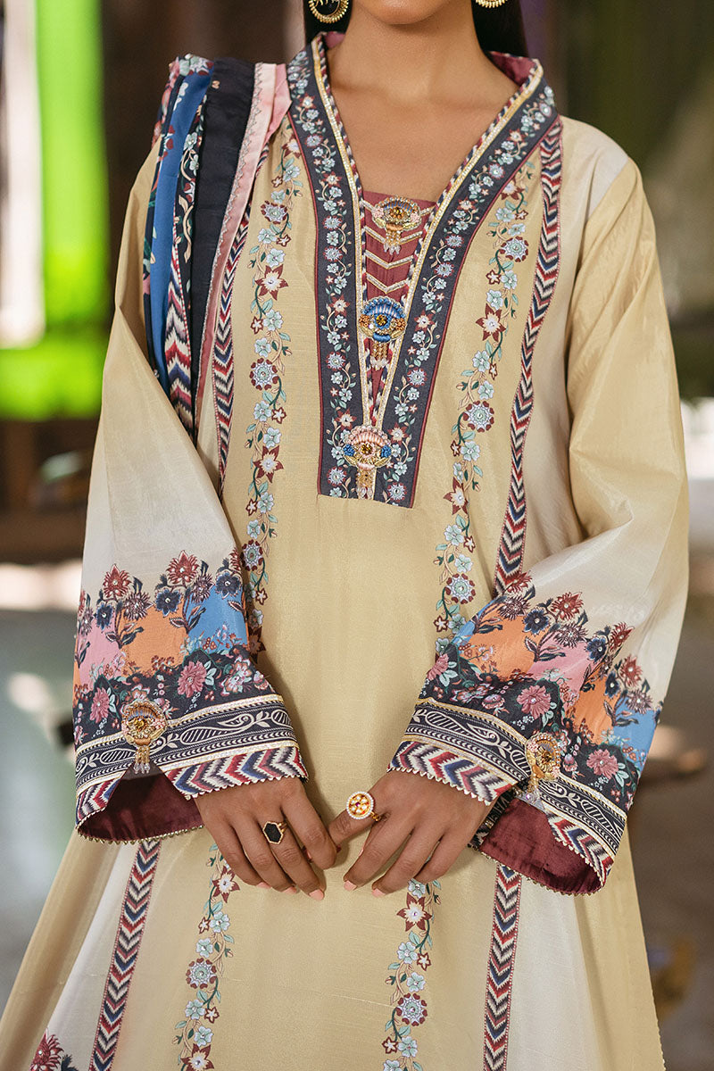 Mushq | Nirvana Silk Edit |  Taupe - by - Libasekhas UK - Registered Vendor of : Mushq - 100% Original Designer Dresss