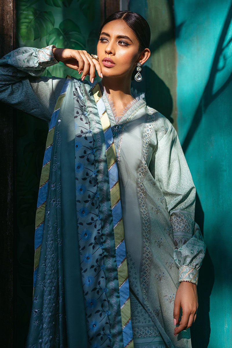 Mushq | Nirvana Silk Edit |  Cerulean - by - Libasekhas UK - Registered Vendor of : Mushq - 100% Original Designer Dresss