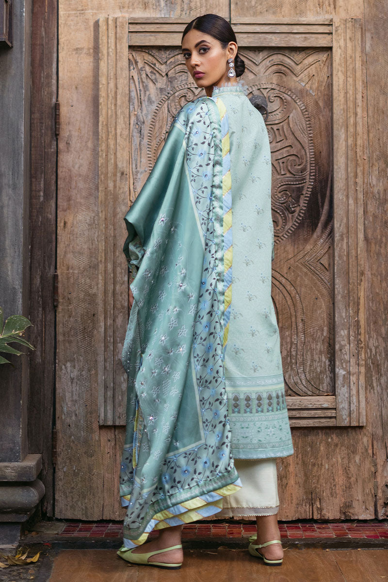 Mushq | Nirvana Silk Edit |  Cerulean - by - Libasekhas UK - Registered Vendor of : Mushq - 100% Original Designer Dresss