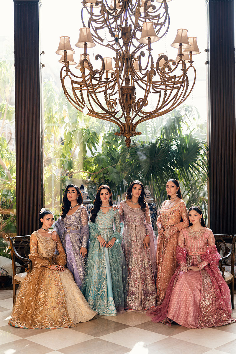 green emerald velvet dress Roohi Luxury Formal Collection '24 by Mushq main image 1