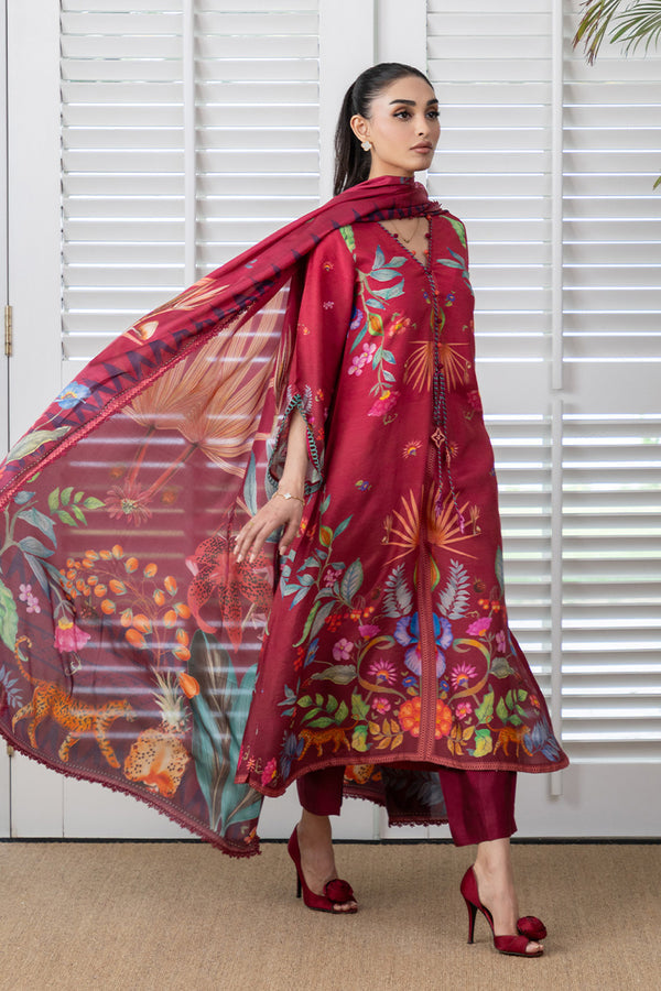 Mina Hassan | Signature Prints | Auric Magenta - by Libasekhas UK - Registered Vendor of : Mina Hassan - 100% Original Designer Dress