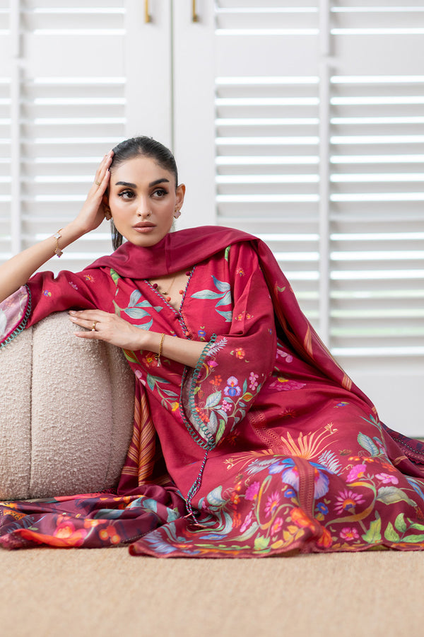 Mina Hassan | Signature Prints | Auric Magenta - by Libasekhas UK - Registered Vendor of : Mina Hassan - 100% Original Designer Dress