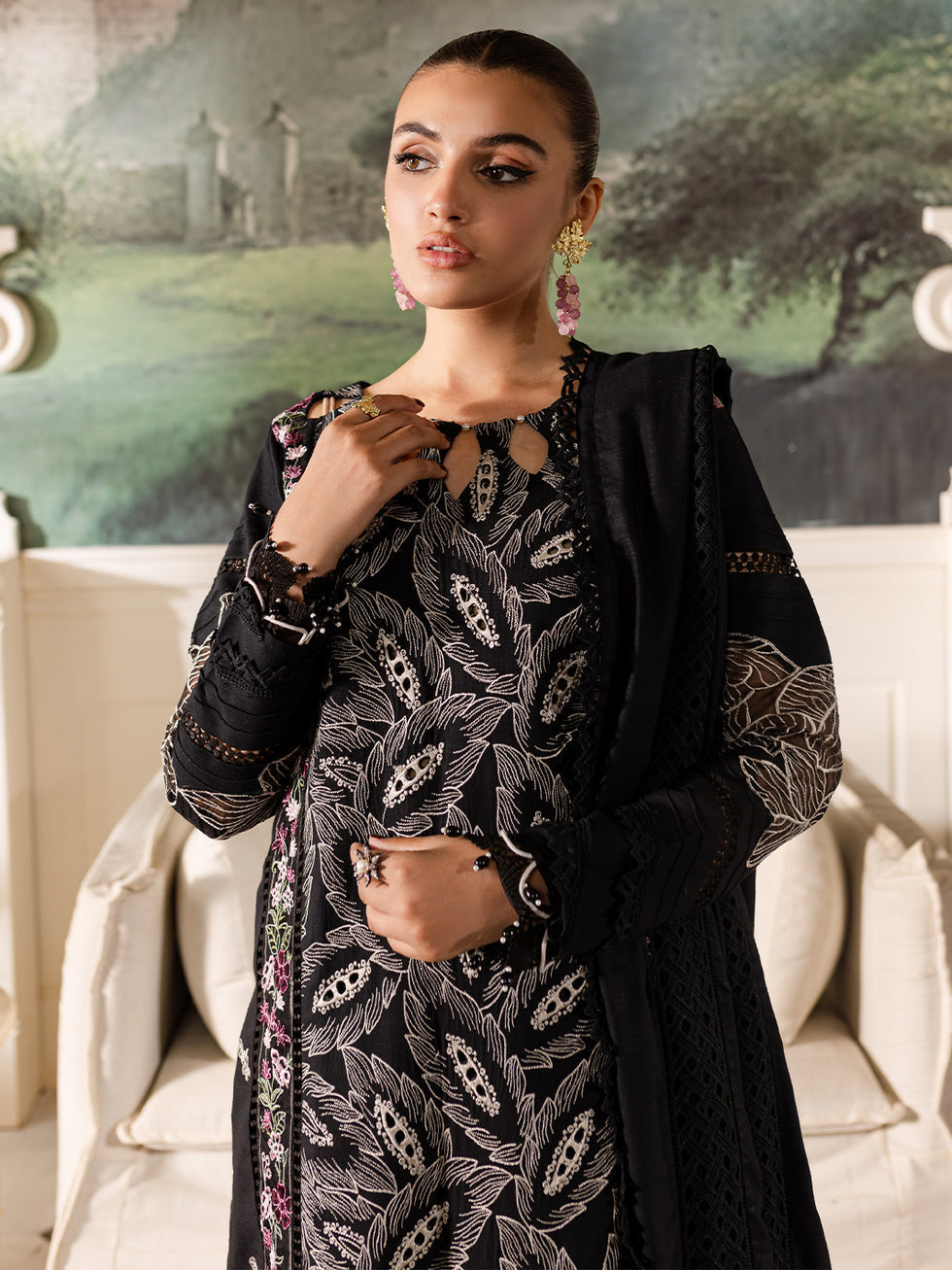 Parishay | Mira Winter |  MW-07 | 3 PC Crepe - by - Libasekhas UK - Registered Vendor of : Parishay - 100% Original Designer Dresss