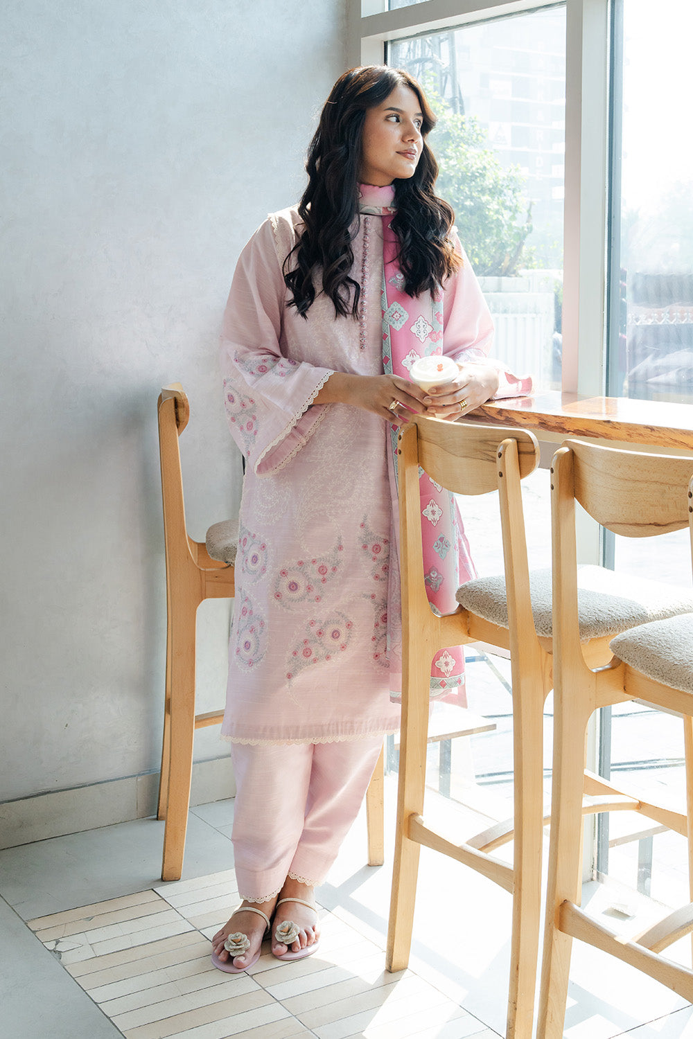 Maryum N Maria | Latte Layers Pret | CAFE CREME - MWS5816 - by Libasekhas UK - Registered Vendor of : Maryum N Maria - 100% Original Designer Dress