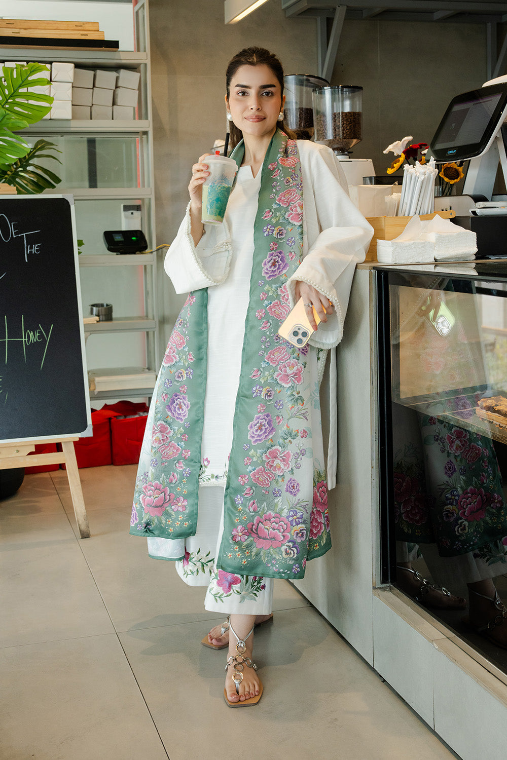 Maryum N Maria | Latte Layers Pret | CARAMEL DRIFT - MWS5817 - by Libasekhas UK - Registered Vendor of : Maryum N Maria - 100% Original Designer Dress