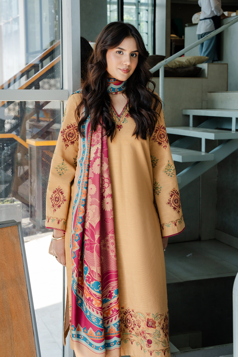 Maryum N Maria | Latte Layers Pret | TOFFEE TIDES - MWS5820 - by Libasekhas UK - Registered Vendor of : Maryum N Maria - 100% Original Designer Dress