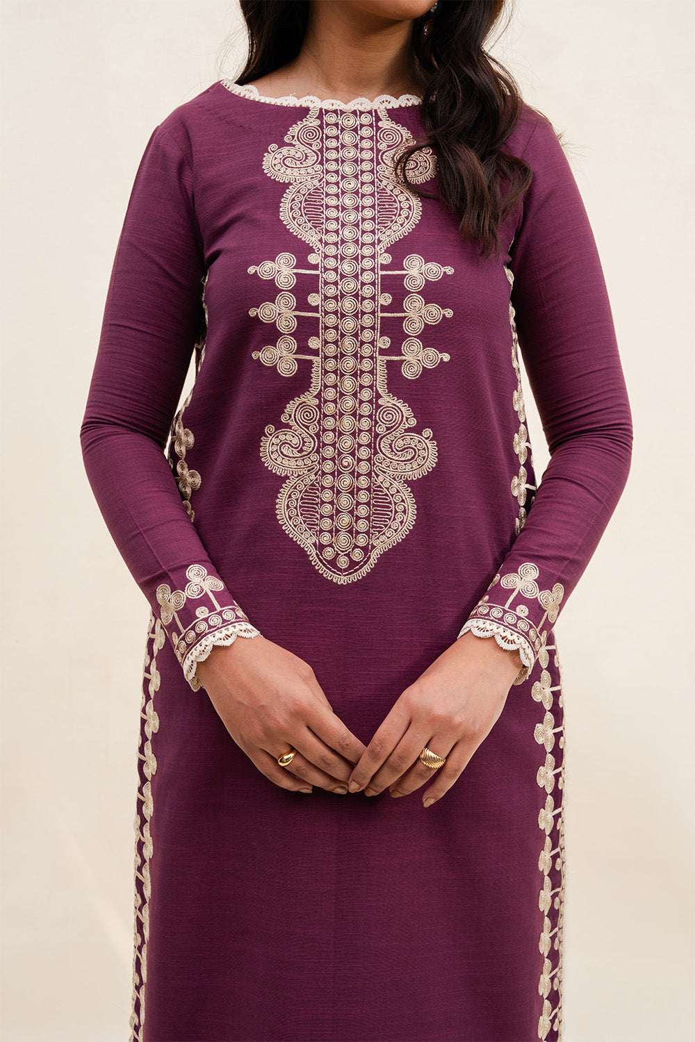 Maryum N Maria | Latte Layers Pret | CHAI CLOUD - MWS5825 - by Libasekhas UK - Registered Vendor of : Maryum N Maria - 100% Original Designer Dress