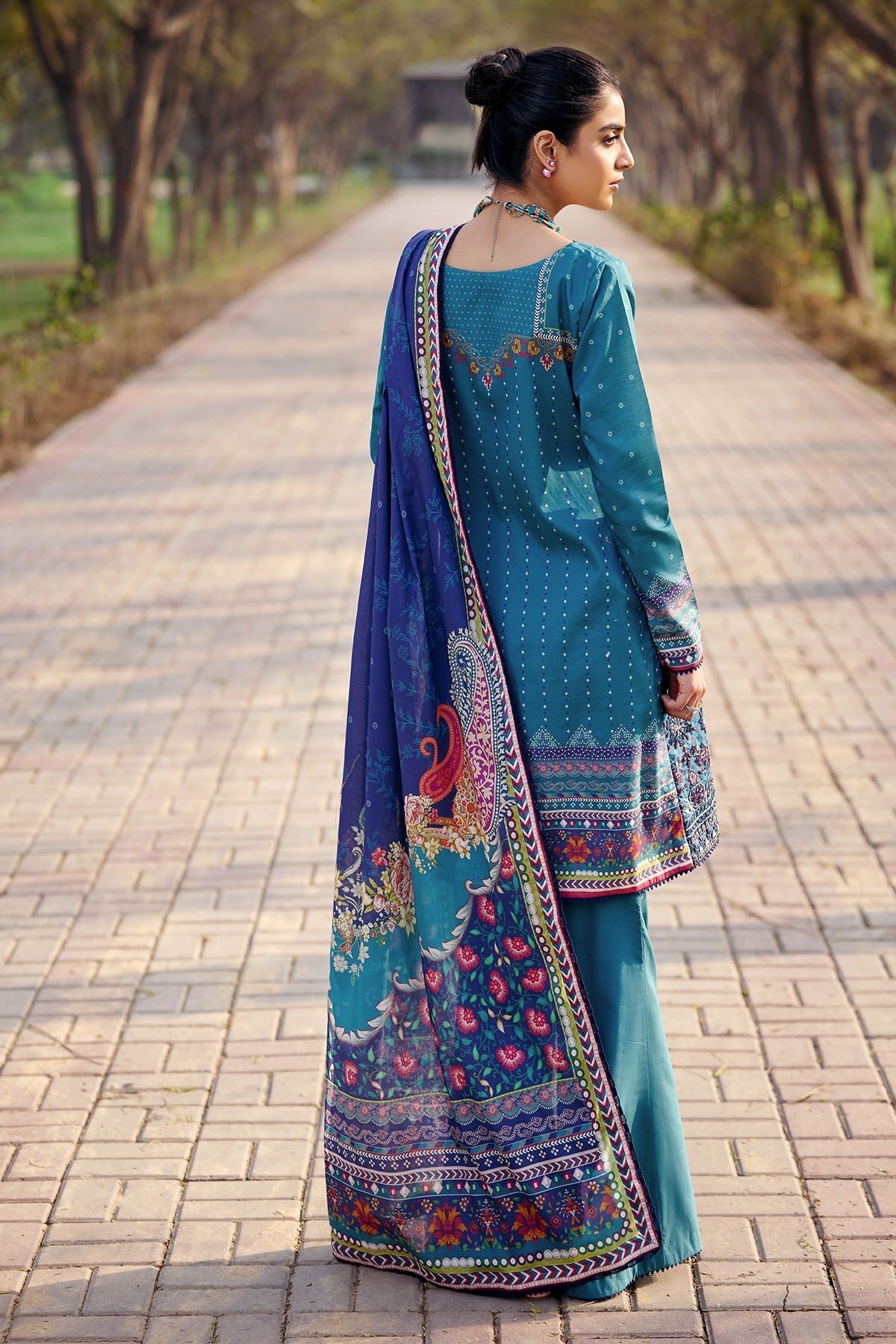 Motifz | Umang Lawn | 3556-SENA - by - Libasekhas UK - Registered Vendor of : Motifz - 100% Original Designer Dresss