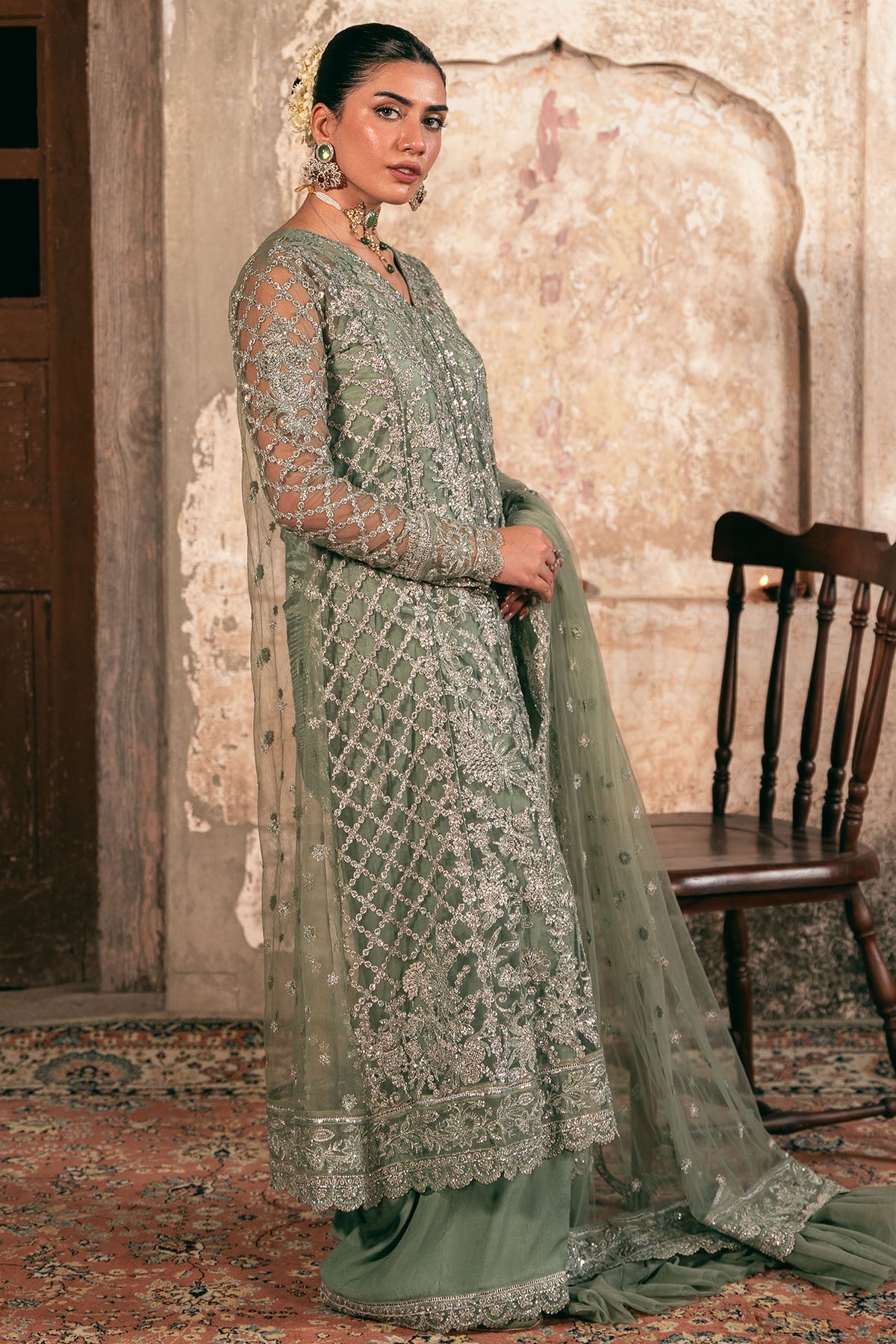 Motifz | Luxury Formal | 4822-ALAMZAIB - by Libasekhas UK - Registered Vendor of : Motifz - 100% Original Designer Dress