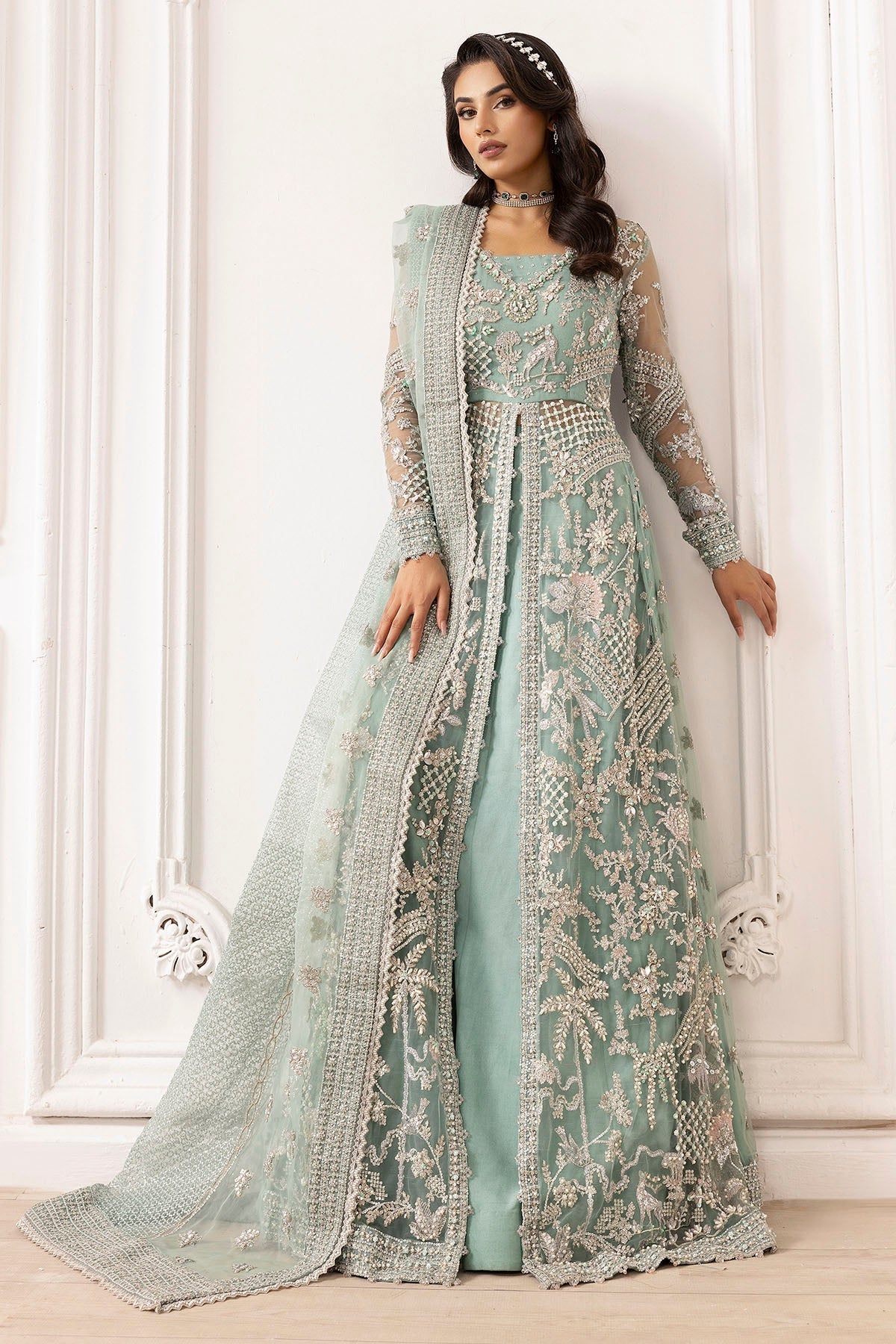 Motifz | Luxury Formal | 4932-AROOSH - by - Libasekhas UK - Registered Vendor of : Motifz - 100% Original Designer Dresss