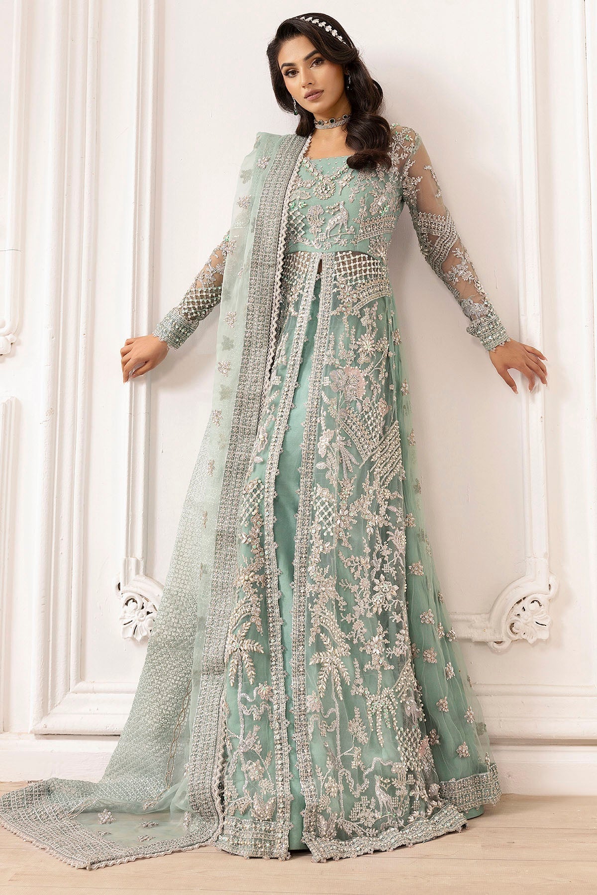 Motifz | Luxury Formal | 4932-AROOSH - by - Libasekhas UK - Registered Vendor of : Motifz - 100% Original Designer Dresss