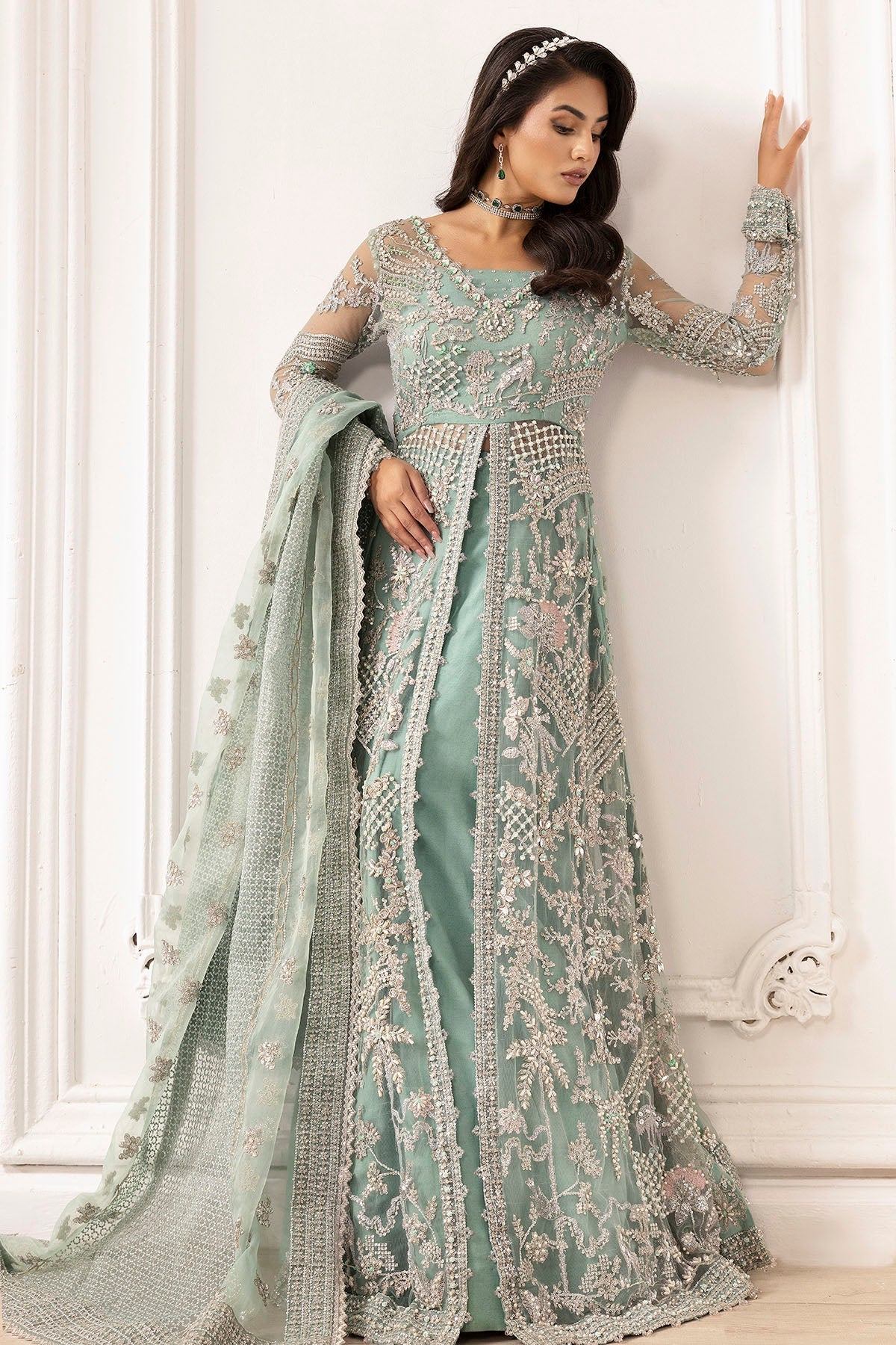 Motifz | Luxury Formal | 4932-AROOSH - by - Libasekhas UK - Registered Vendor of : Motifz - 100% Original Designer Dresss