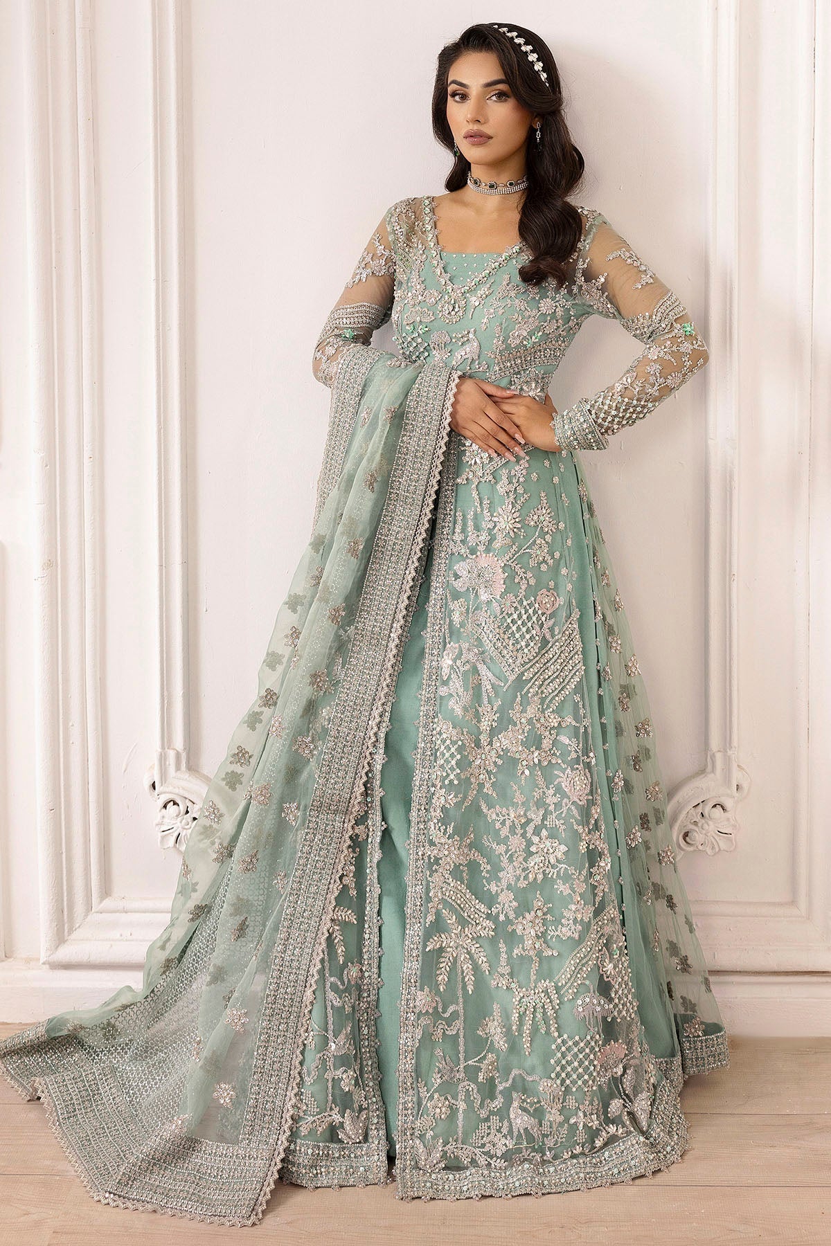 Motifz | Luxury Formal | 4932-AROOSH - by - Libasekhas UK - Registered Vendor of : Motifz - 100% Original Designer Dresss