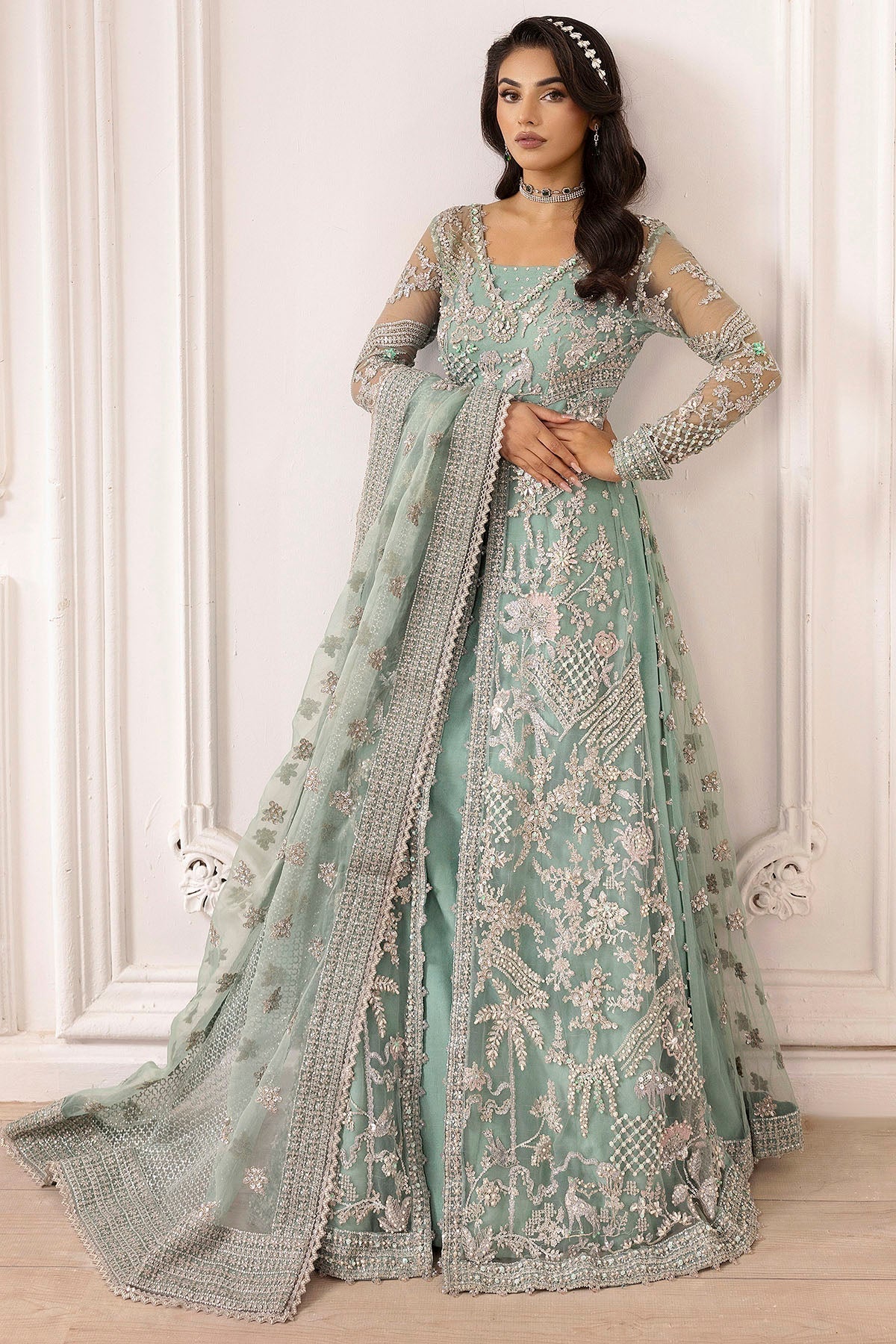 Motifz | Luxury Formal | 4932-AROOSH - by - Libasekhas UK - Registered Vendor of : Motifz - 100% Original Designer Dresss
