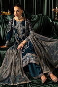 Motifz | Velvet Formals | 5093-DANEEN - by - Libasekhas UK - Registered Vendor of : Motifz - 100% Original Designer Dresss