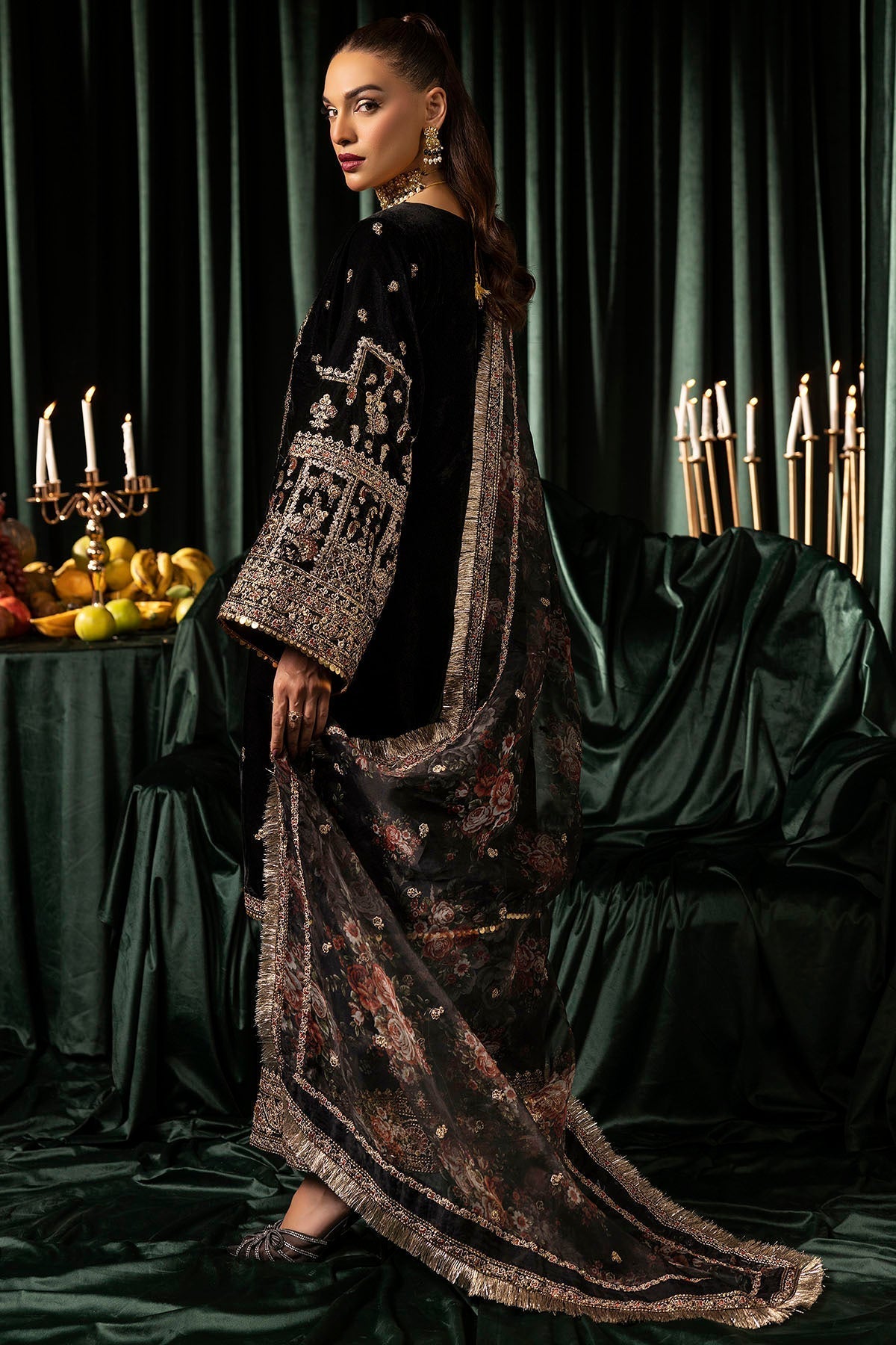 Motifz | Velvet Formals | 5097-TANISHA - by - Libasekhas UK - Registered Vendor of : Motifz - 100% Original Designer Dresss