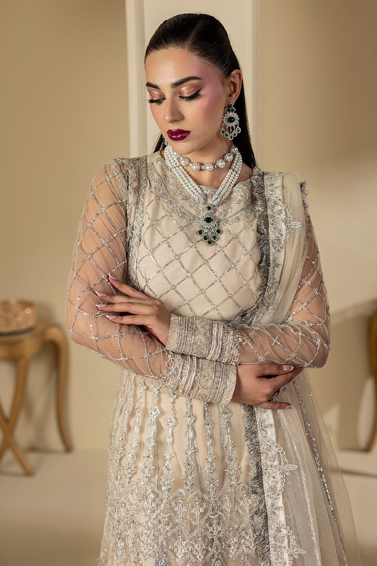 Motifz | Luxury Formal | 5131-DOVE - by Libasekhas UK - Registered Vendor of : Motifz - 100% Original Designer Dress