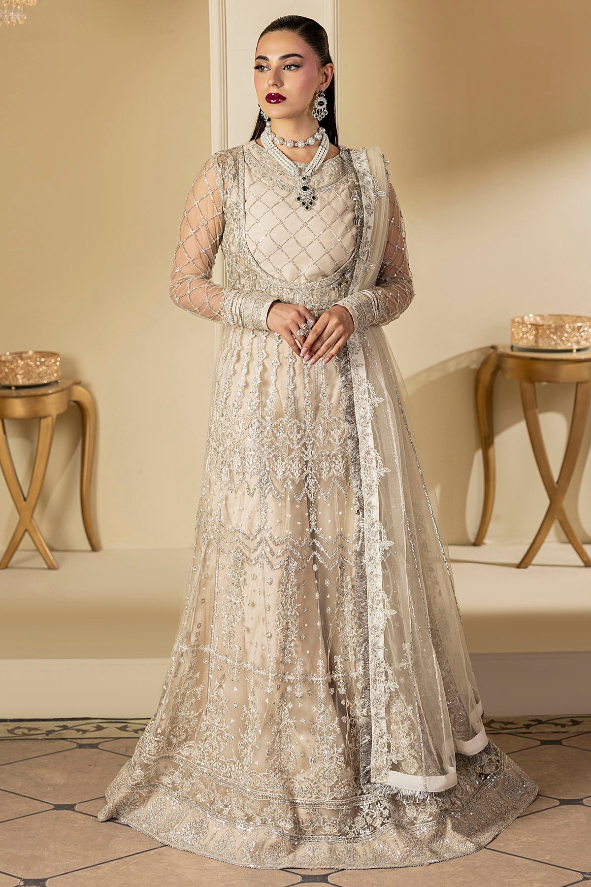 Motifz | Luxury Formal | 5131-DOVE - by Libasekhas UK - Registered Vendor of : Motifz - 100% Original Designer Dress