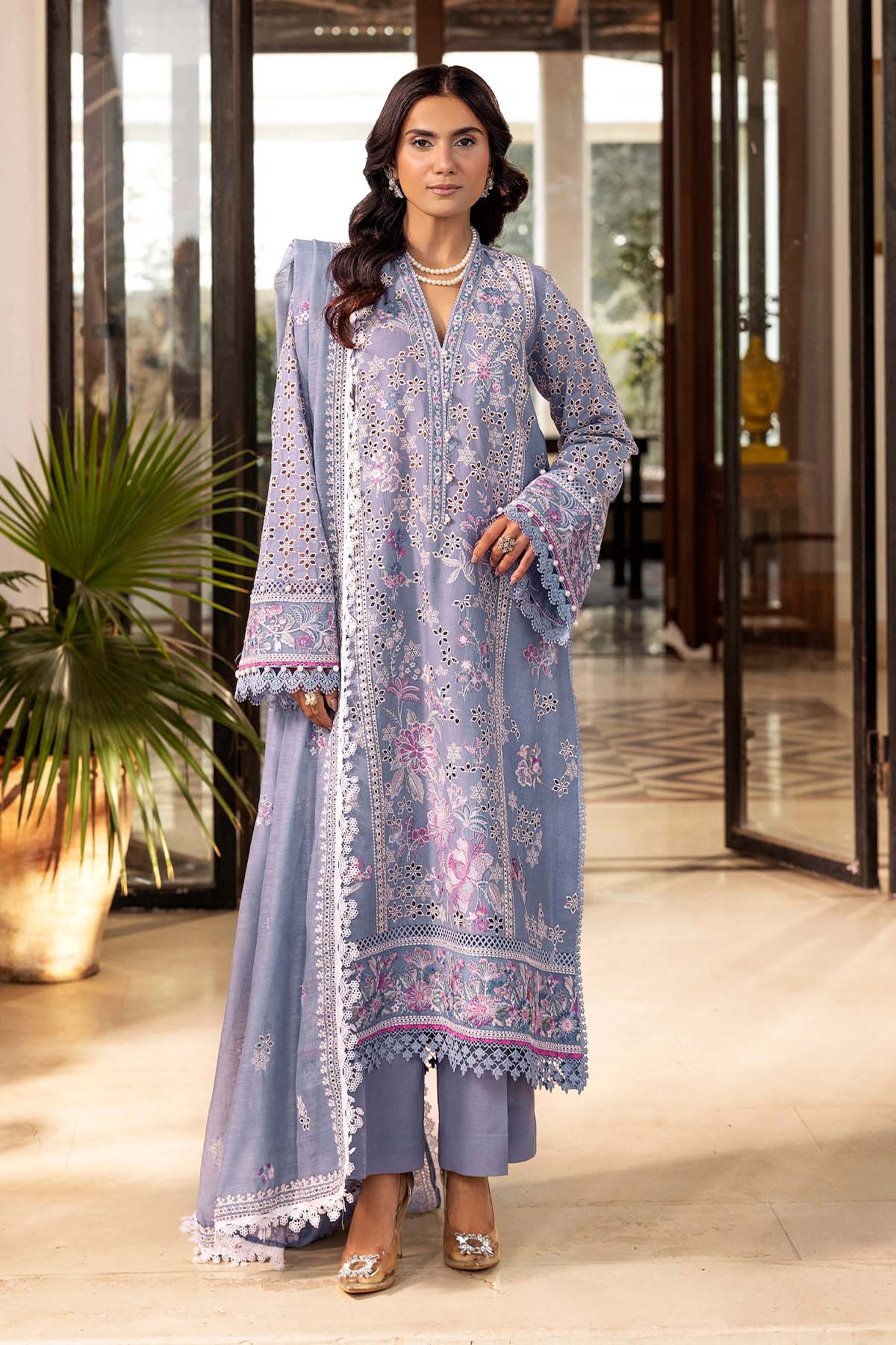 Motifz | Premium Lawn 25 | 5302-ROSALIE - by - Libasekhas UK - Registered Vendor of : Motifz - 100% Original Designer Dresss