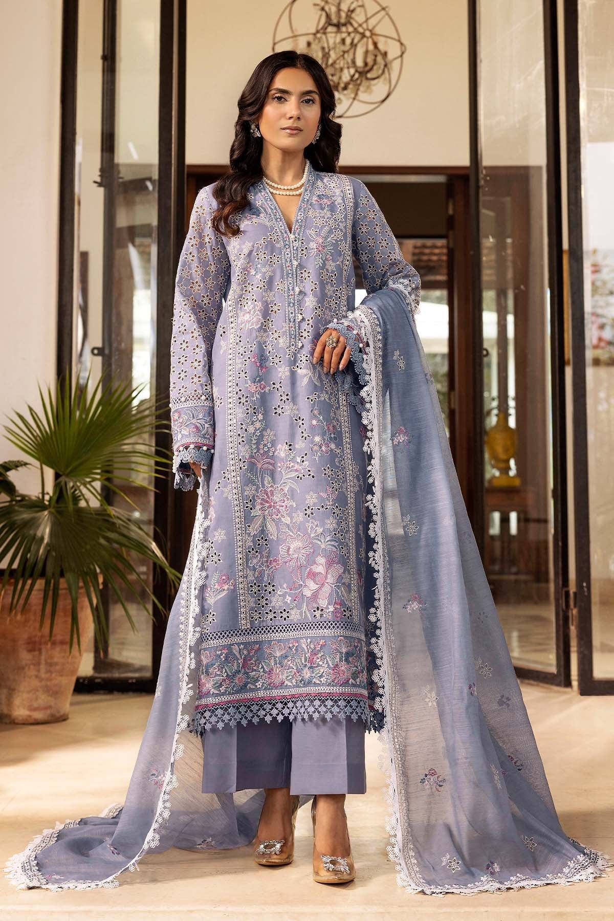 Motifz | Premium Lawn 25 | 5302-ROSALIE - by - Libasekhas UK - Registered Vendor of : Motifz - 100% Original Designer Dresss