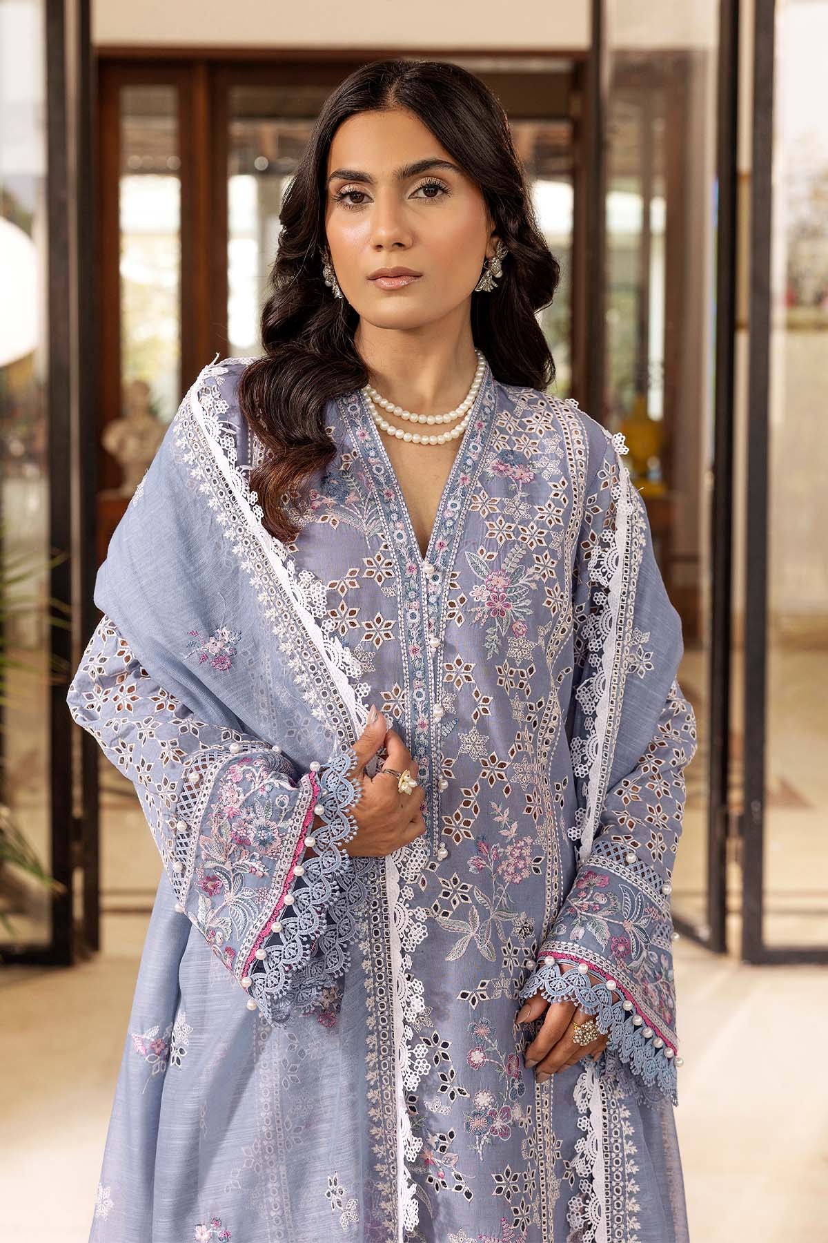 Motifz | Premium Lawn 25 | 5302-ROSALIE - by - Libasekhas UK - Registered Vendor of : Motifz - 100% Original Designer Dresss