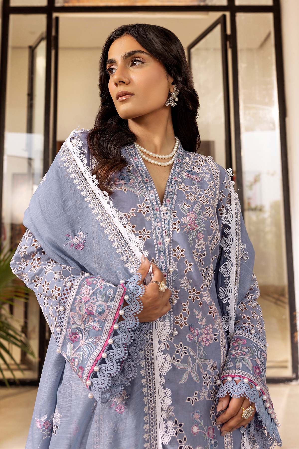 Motifz | Premium Lawn 25 | 5302-ROSALIE - by - Libasekhas UK - Registered Vendor of : Motifz - 100% Original Designer Dresss