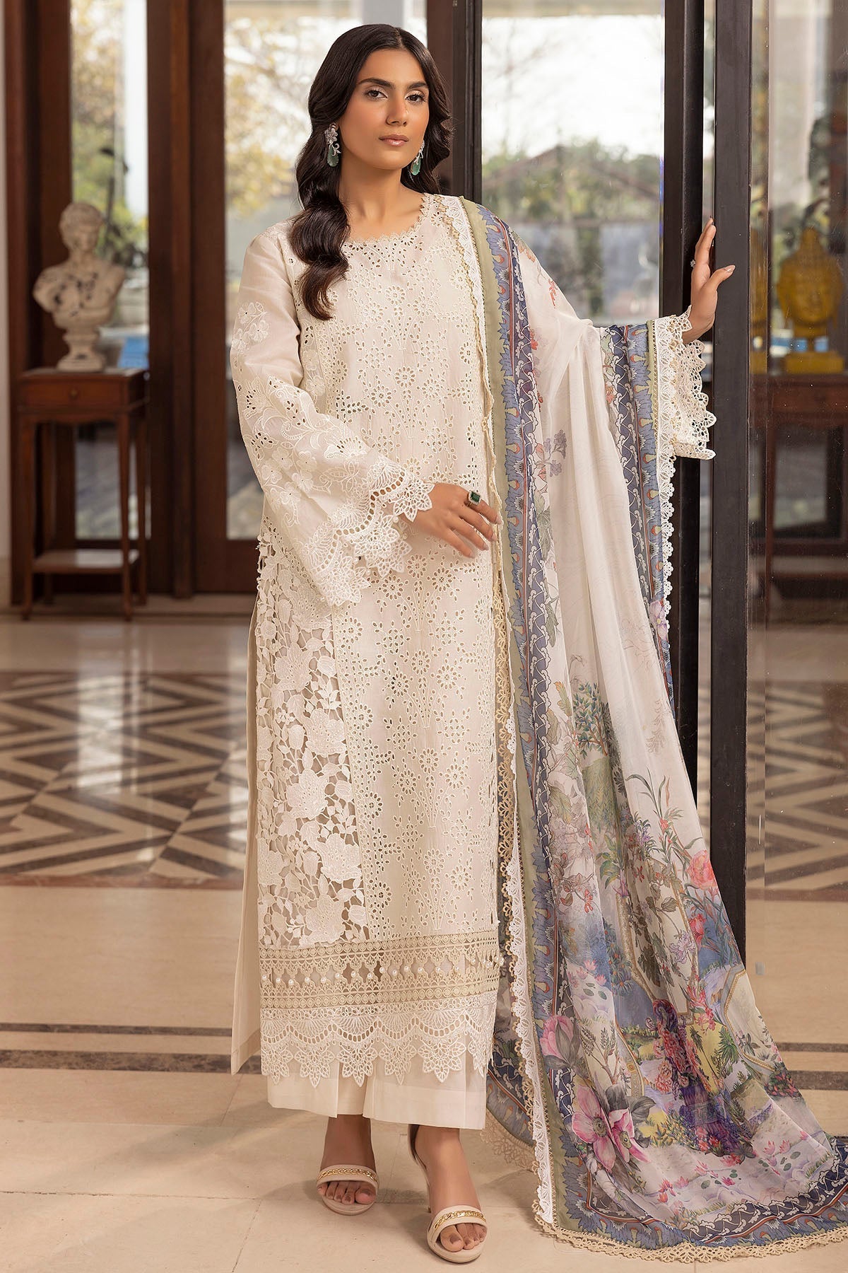 Motifz | Premium Lawn 25 | 5324-SIDONIE - by - Libasekhas UK - Registered Vendor of : Motifz - 100% Original Designer Dresss