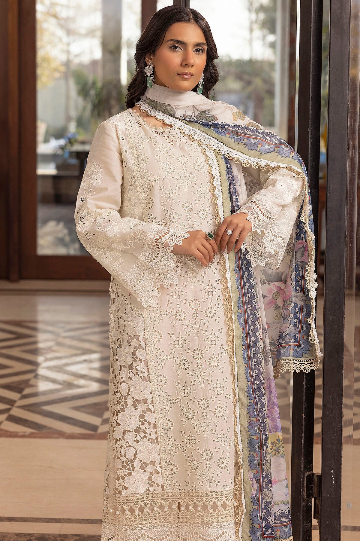 Motifz | Premium Lawn 25 | 5324-SIDONIE - by - Libasekhas UK - Registered Vendor of : Motifz - 100% Original Designer Dresss