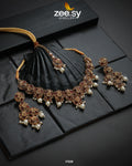 Magnolia Glimmer Necklace - by - Libasekhas UK - Registered Vendor of : Zeesy - 100% Original Designer Dresss