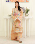 Roheenaz | Petals in Print | Magnolia Mist - by Libasekhas UK - Registered Vendor of : Roheenaz - 100% Original Designer Dress