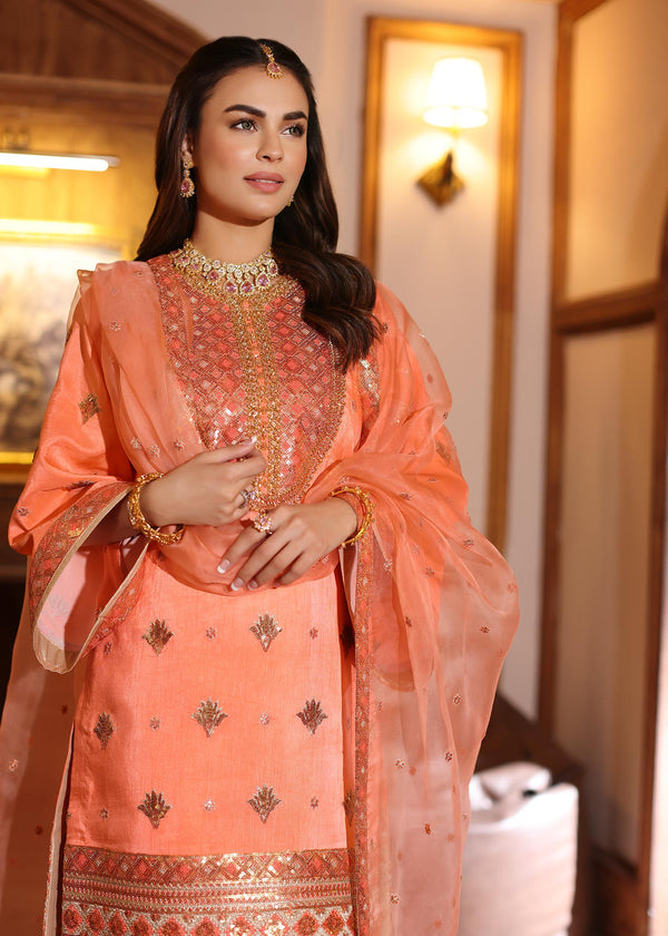Waqas Shah | Meh-E-Nur | BLUSH - by - Libasekhas UK - Registered Vendor of : Waqas Shah - 100% Original Designer Dresss