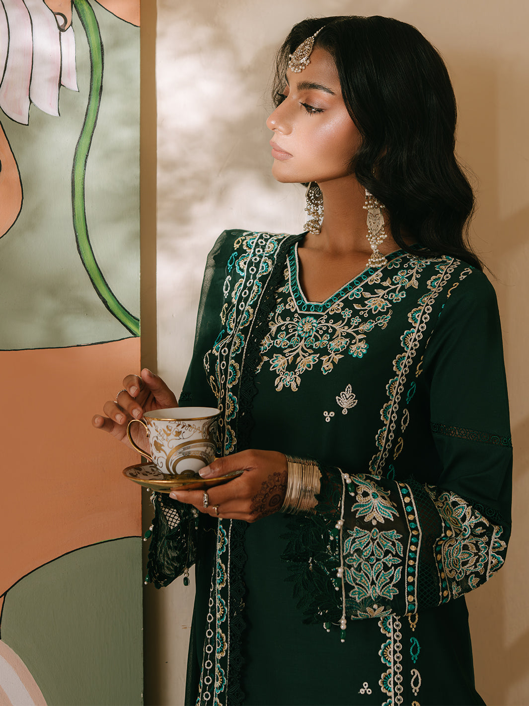 Mahnur | Shanaya Luxury Lawn 25 | Siyahgul - by - Libasekhas UK - Registered Vendor of : Mahnur - 100% Original Designer Dresss