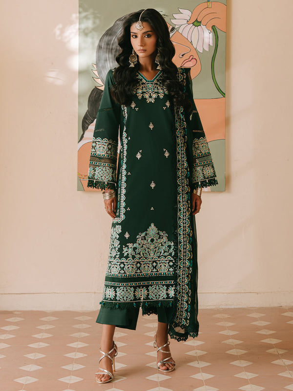 Mahnur | Shanaya Luxury Lawn 25 | Siyahgul - by - Libasekhas UK - Registered Vendor of : Mahnur - 100% Original Designer Dresss