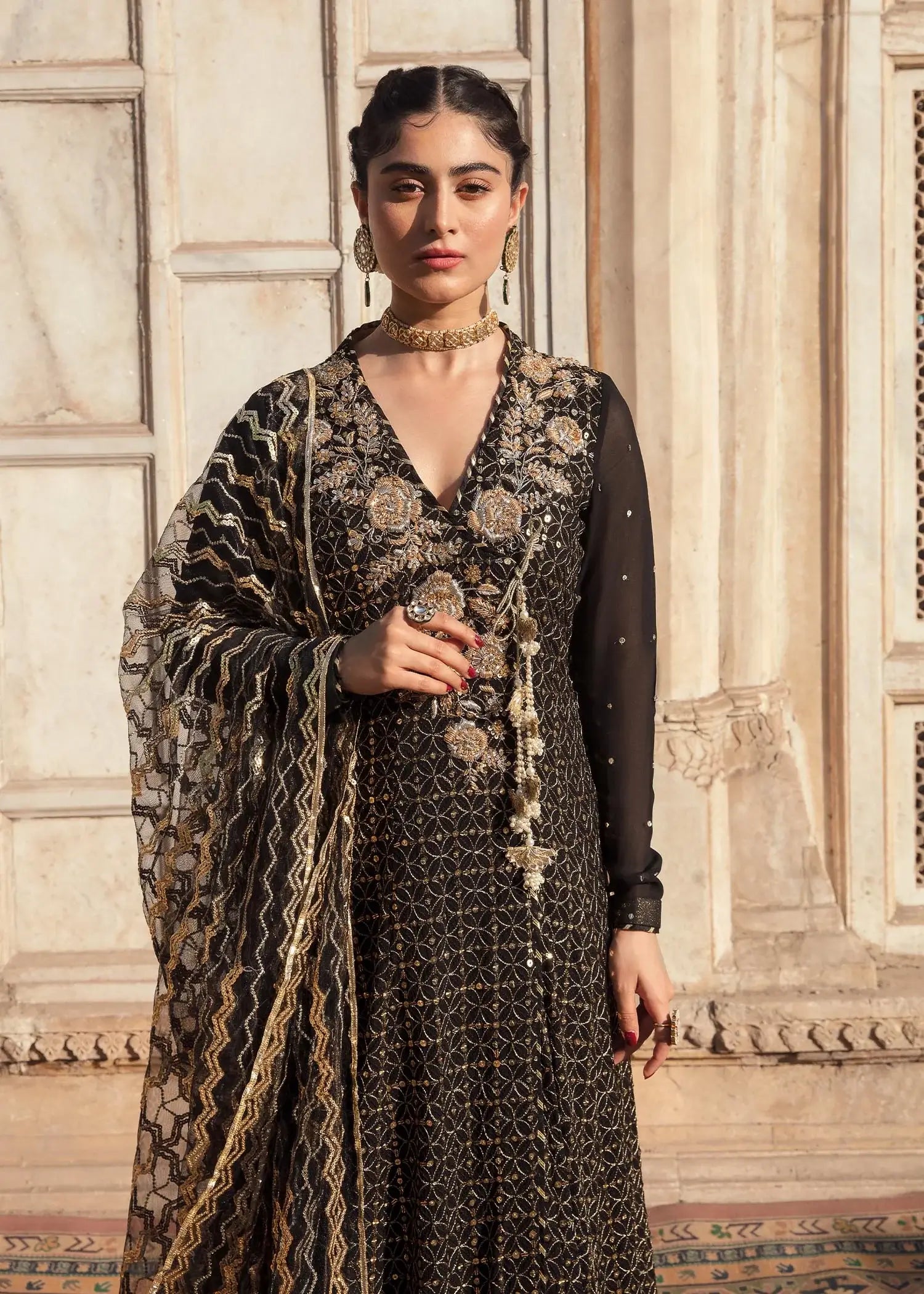 Mahum Asad | Gul Posh Luxury Formals 23 | Chiraagh - by - Libasekhas UK - Registered Vendor of : Mahum Asad - 100% Original Designer Dresss