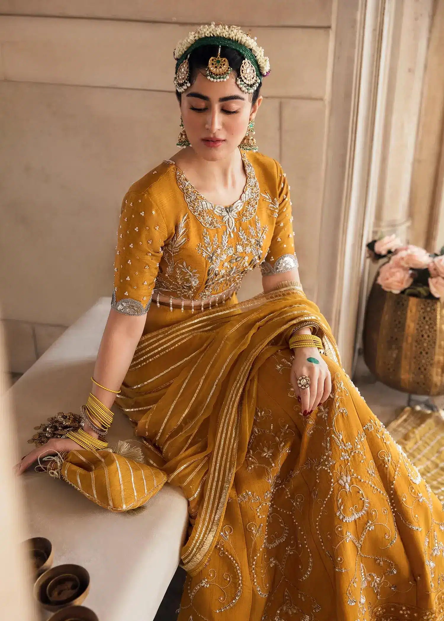 Mahum Asad | Gul Posh Luxury Formals 23 | Nazneen - by - Libasekhas UK - Registered Vendor of : Mahum Asad - 100% Original Designer Dresss