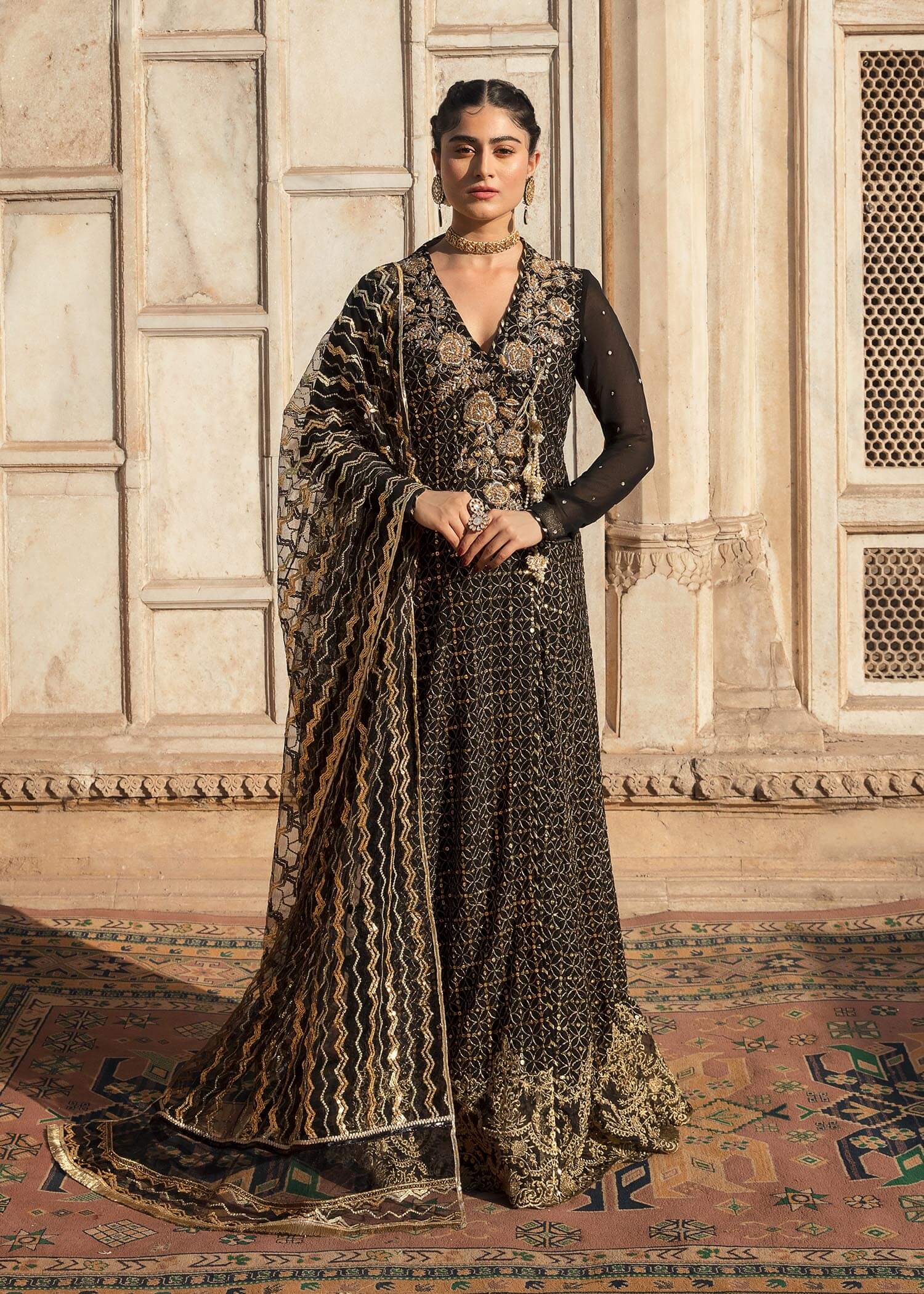 Mahum Asad | Gul Posh Luxury Formals 23 | Chiraagh - by - Libasekhas UK - Registered Vendor of : Mahum Asad - 100% Original Designer Dresss
