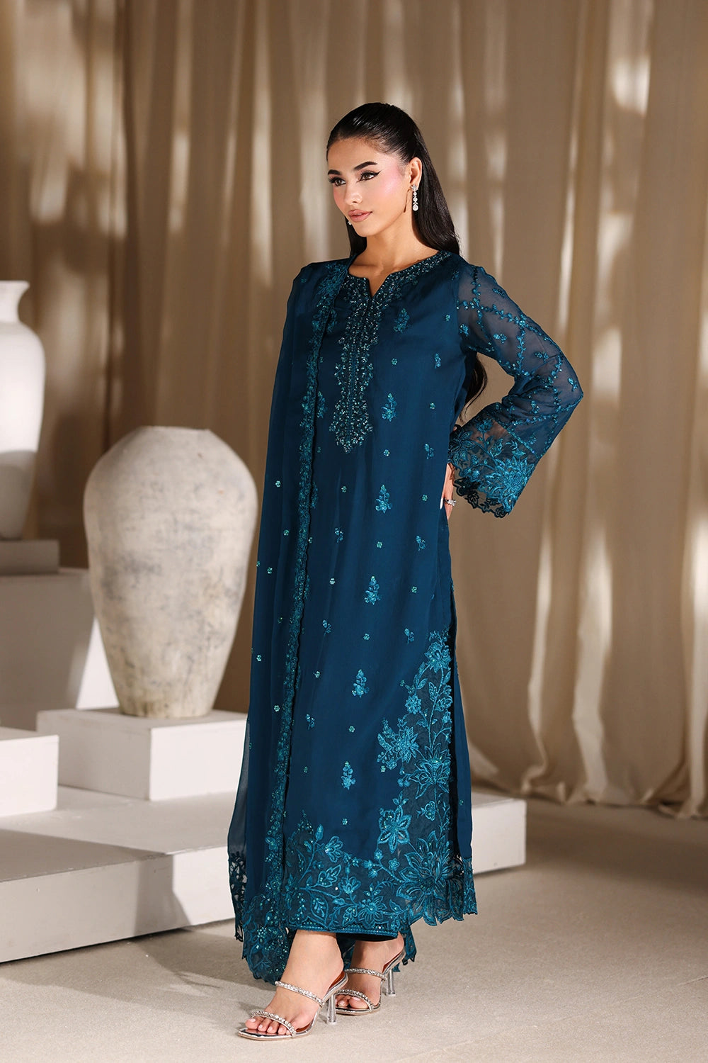 Azure | Azure Luxe | Majestic Teal - by Libasekhas UK - Registered Vendor of : Azure - 100% Original Designer Dress