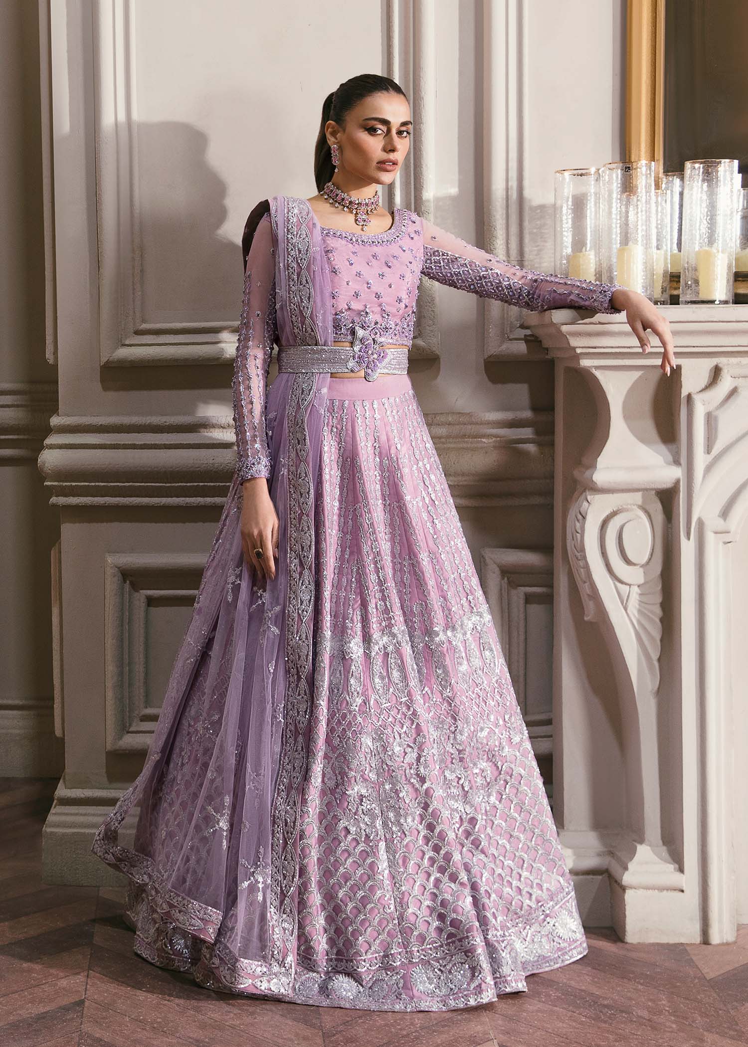 Waqas Shah | Malika - E - Elizabeth | ASTER - by - Libasekhas UK - Registered Vendor of : Waqas Shah - 100% Original Designer Dresss