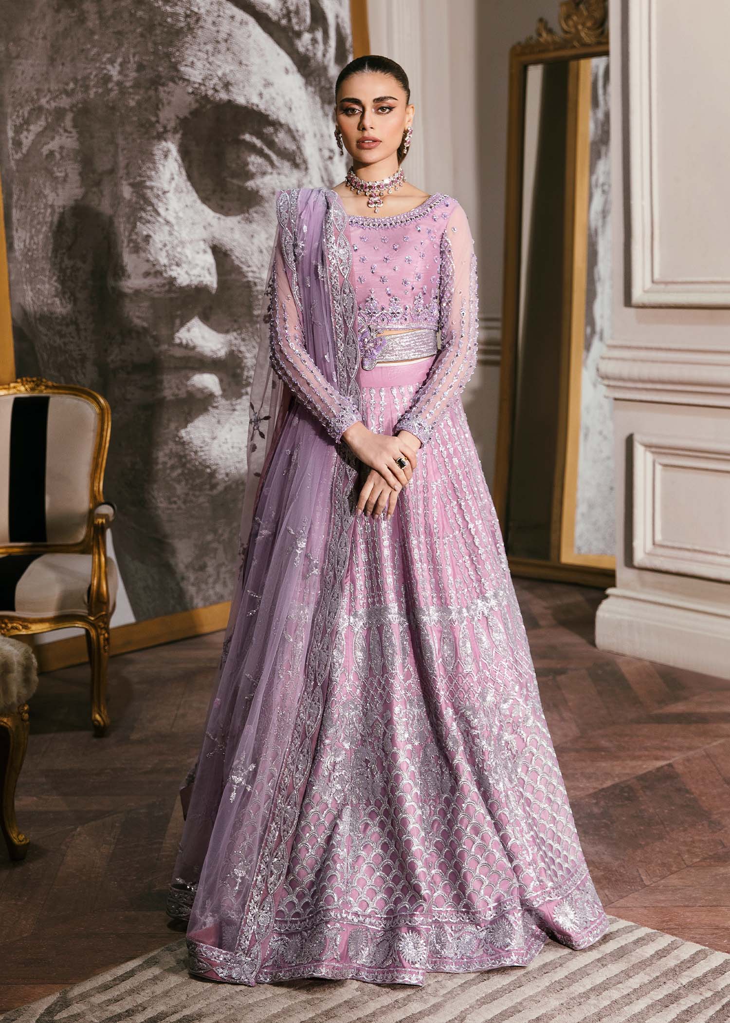 Waqas Shah | Malika - E - Elizabeth | ASTER - by - Libasekhas UK - Registered Vendor of : Waqas Shah - 100% Original Designer Dresss