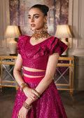 Waqas Shah | Malika - E - Elizabeth | FUCHSIA - by - Libasekhas UK - Registered Vendor of : Waqas Shah - 100% Original Designer Dresss