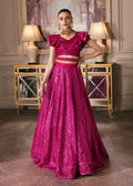 Waqas Shah | Malika - E - Elizabeth | FUCHSIA - by - Libasekhas UK - Registered Vendor of : Waqas Shah - 100% Original Designer Dresss