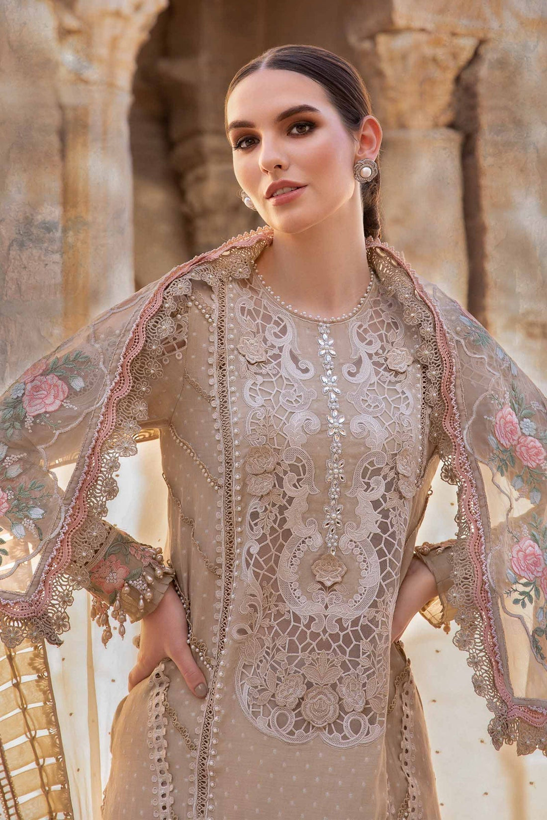 Maria B | Voyage a' Luxe Lawn | D-2410-A - by - Libasekhas UK - Registered Vendor of : Maria B - 100% Original Designer Dresss