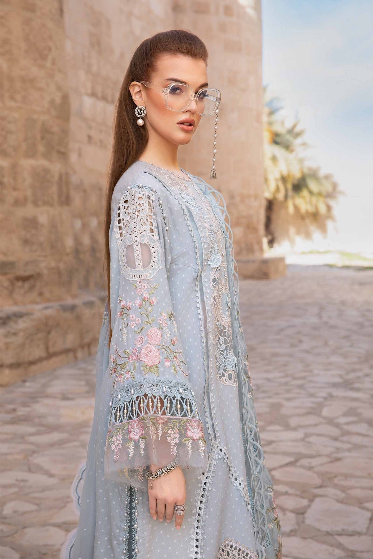 Maria B | Voyage a' Luxe Lawn | D-2410-B - by - Libasekhas UK - Registered Vendor of : Maria B - 100% Original Designer Dresss